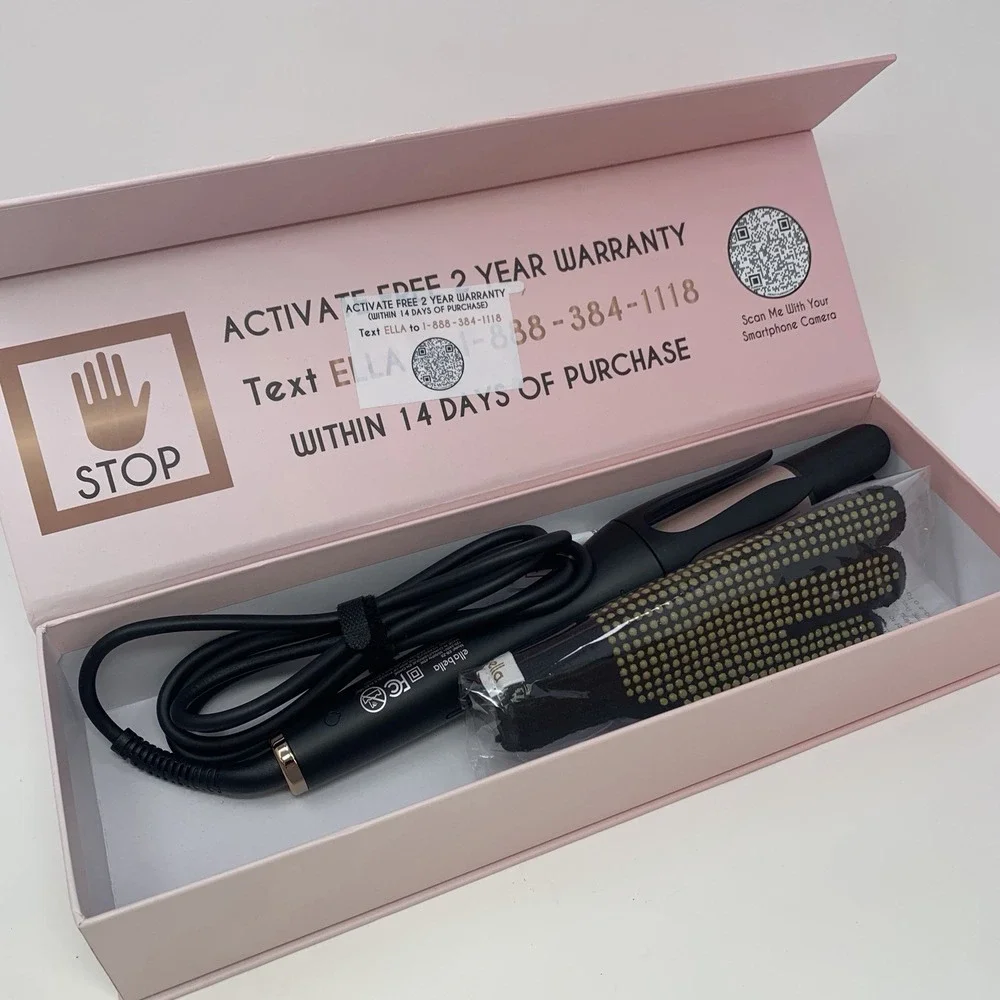 ELLA BELLA® Automatic Rotating Curling Iron Auto Hair Curler - New Open Box